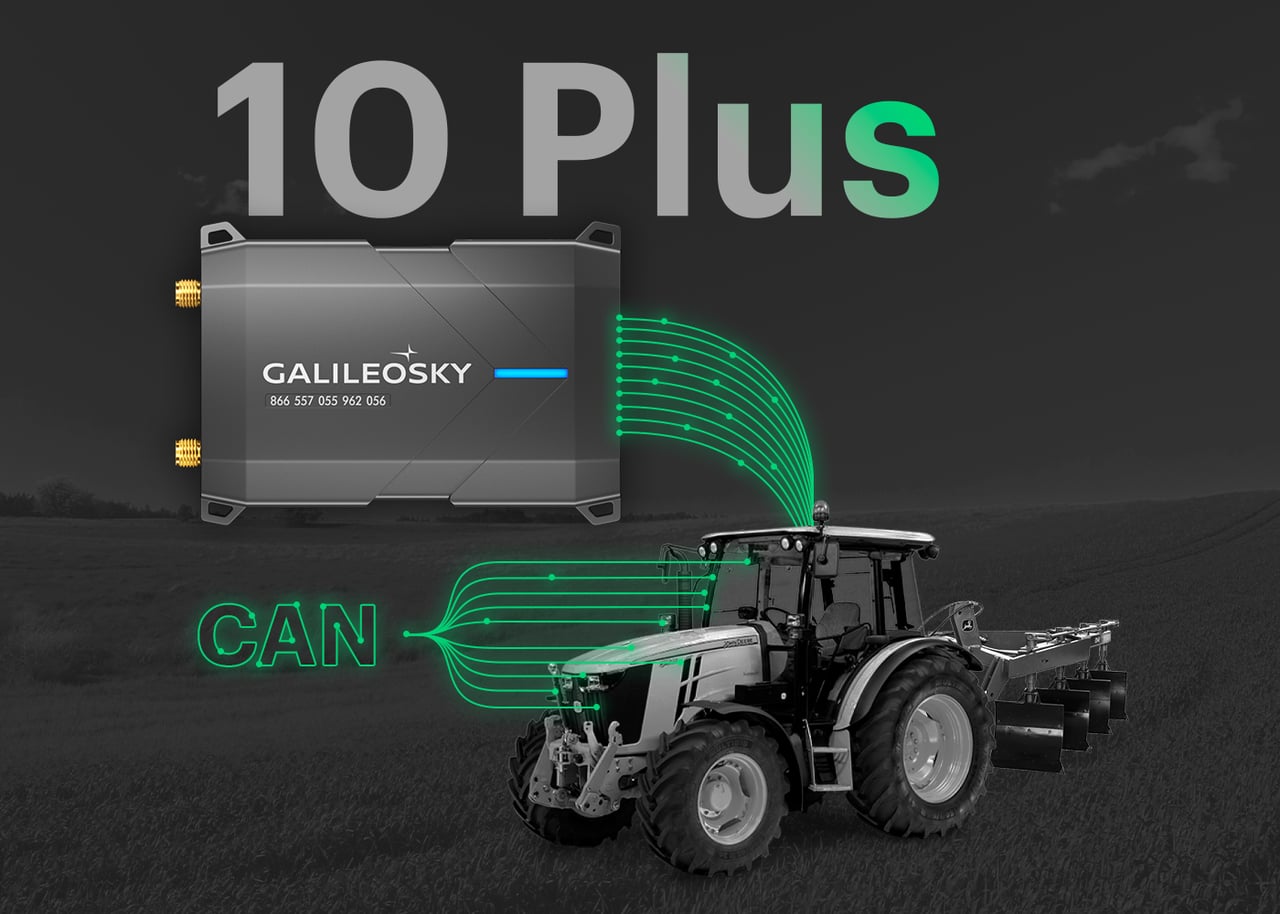 Galileosky 10 device showcasing the Easy Logic configurator - the visual drag-and-drop on-device scripting layer that differentiates Galileosky from generic GPS trackers.