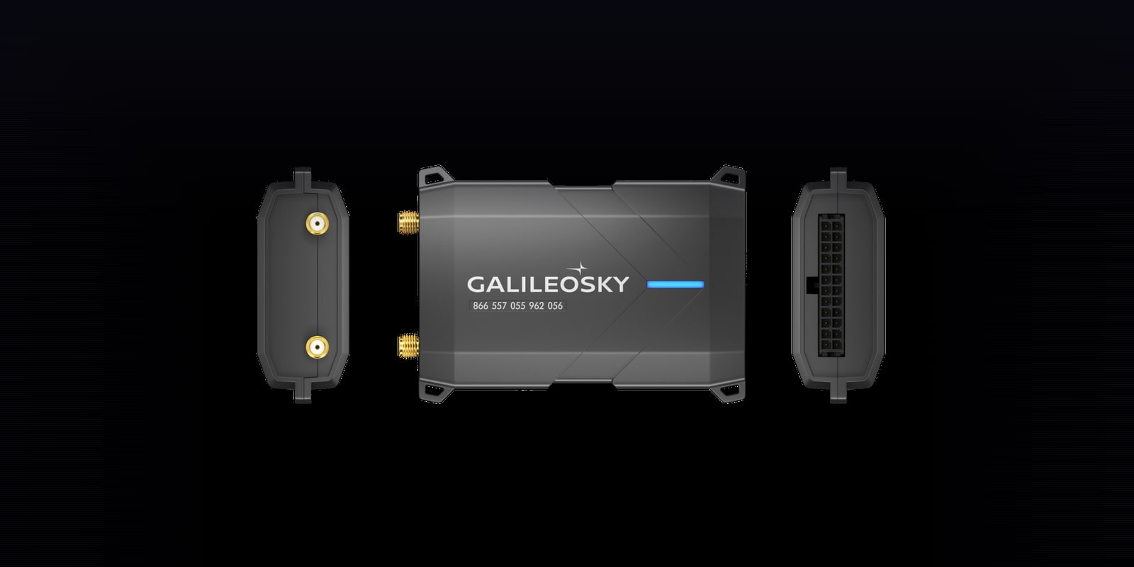 Galileosky 10 — clean front-on product shot. The 10 series is the flagship fleet GPS tracker that GotYou Telematics supplies in South Africa and across Southern Africa.